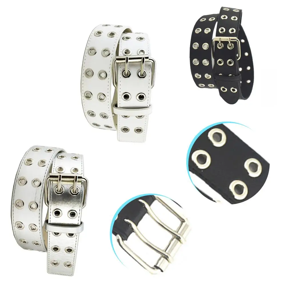 Новинка 2018 Двухштырьковые ремни в стиле панк с пряжкой унисекс высокое качество