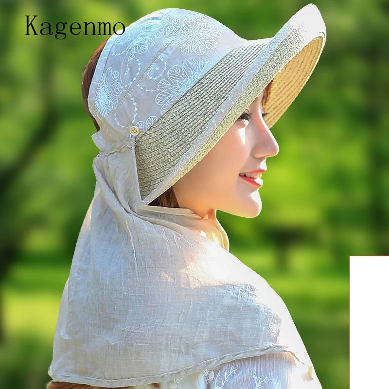 Кепка от солнца с защитой лица и шеи большими полями|women sun hat|fashion hatssun hat |