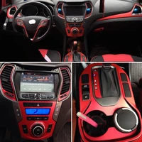 for hyundai santafe ix45 2013 17 interior central control panel door handle carbon fiber stickers decals car styling accessorie