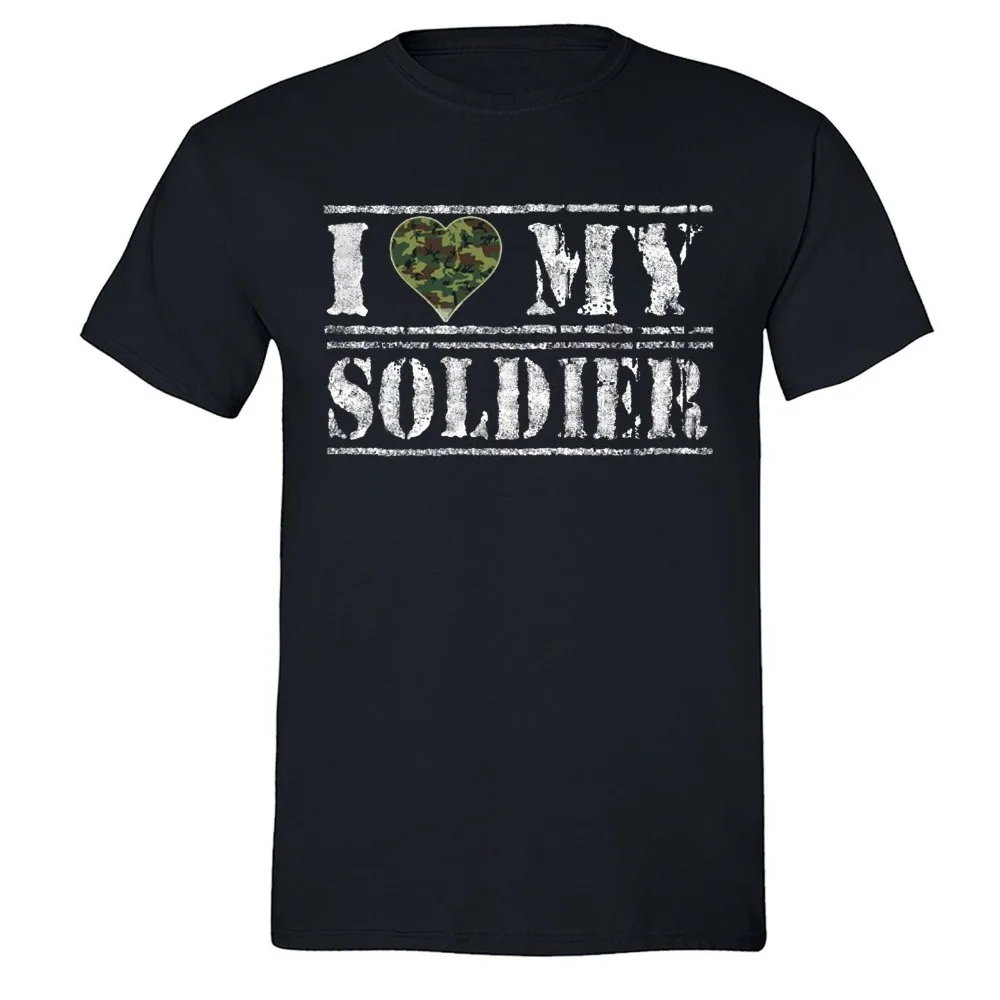Футболка с надписью I Love My Soldier футболка в американском стиле армейская