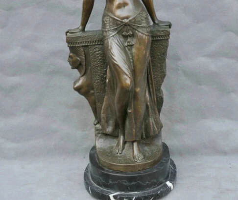22 &quotБронзовая Древняя египетская статуя жены Фараона Клеопатра Сфинкс|statue