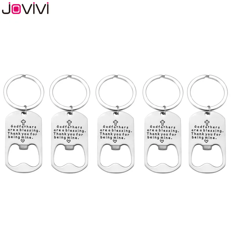 JOVIVI из нержавеющей стали крестные отцы бутылка для благотворительных дел открывалка брелок папа, крестный родитель, день отцов, Крещение, Рождество