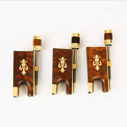 

5 Set Top Grade New 4/4 Violin Snakewood Frog Copper Parts Fluer-de-lys Inlay Violino Accessories Fittings Free Shipping