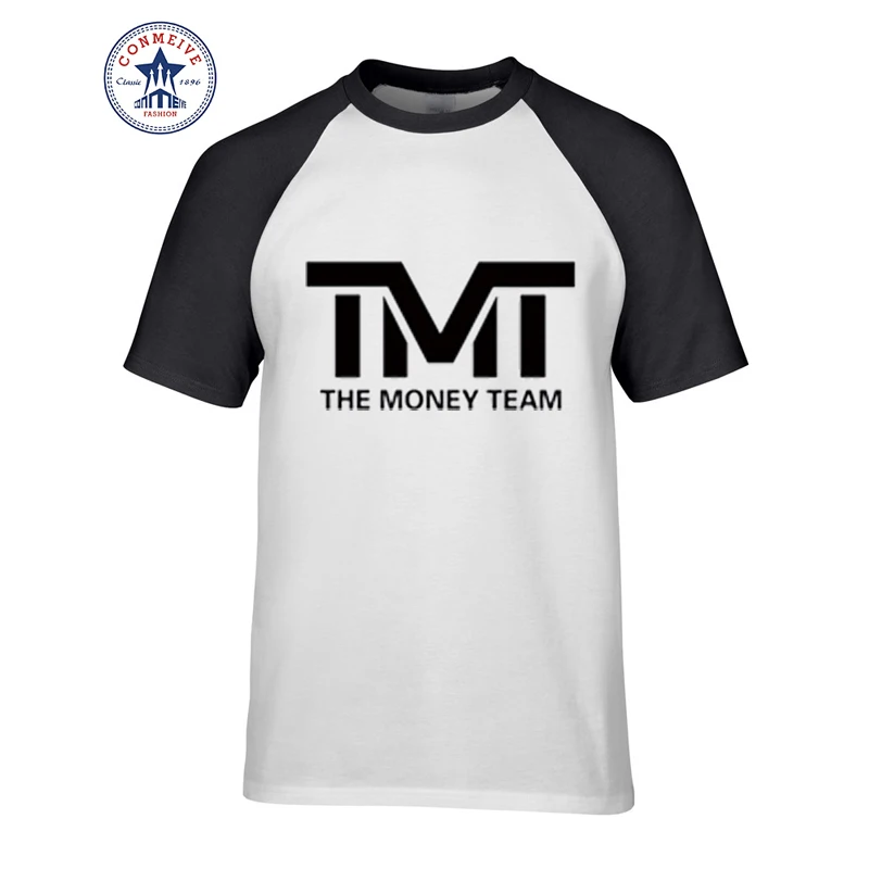 Новая популярная забавная футболка для мужчин TMT The Money Team, Хлопковая мужская футболка с принтом, летние мужские футболки с короткими рукавами, свободные буквы - Цвет: BLACK1
