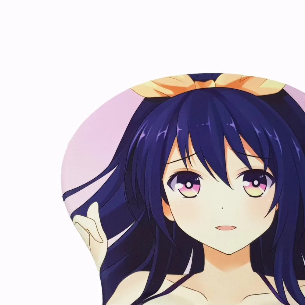 "Date A Live" Принцесса аниме 3D Oppai коврик для мыши с подставкой на запястье 26*21*3,2 см 2way ткань