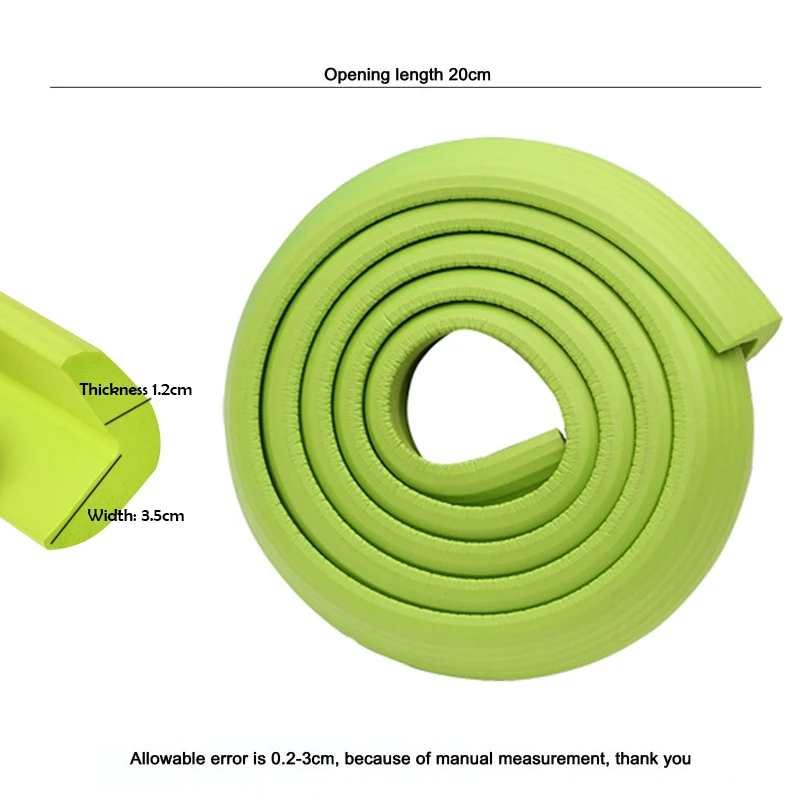 Tira de seguridad anticolisi&oacute;n para ni&ntilde;os y beb&eacute;s, accesorio grueso y suave de 2M de longitud, bloqueo de esquina de muebles-5