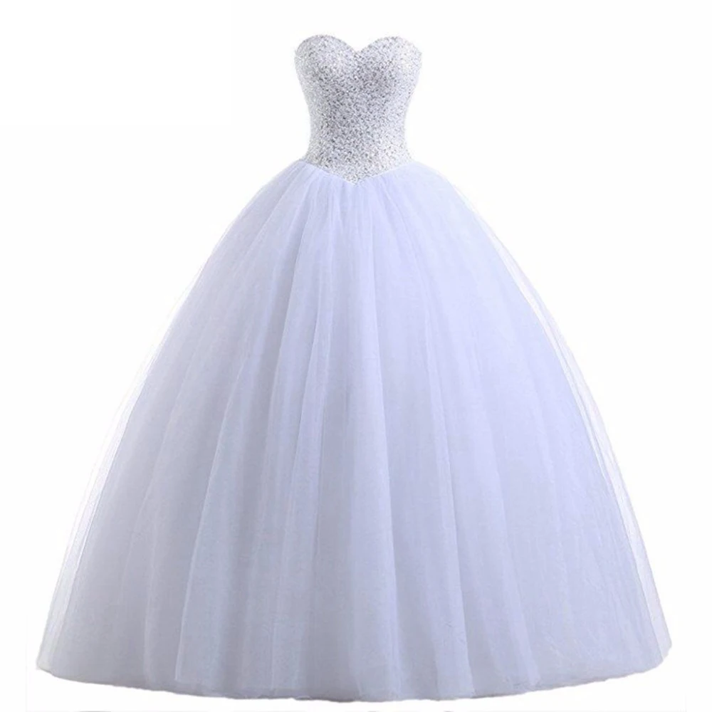 NOBLE WEISS Robe De Mariage, бальное платье, белое/цвета слоновой кости, свадебные платья, роскошное платье принцессы с бусинами, Vestido De Noiva Casamento, платье невесты
