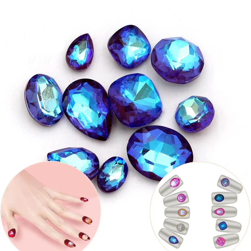 3D украшения для ногтей Astrobox Nail Art драгоценные камни стеклянные разразы искусство