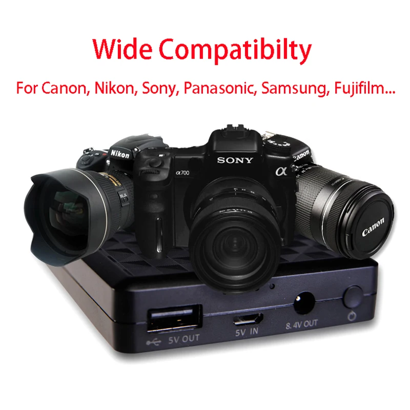 Внешнее зарядное устройство 28WH 5 в 8 4 а/в 2 А для цифровых фотоаппаратов Canon DR E6 Nikon EP