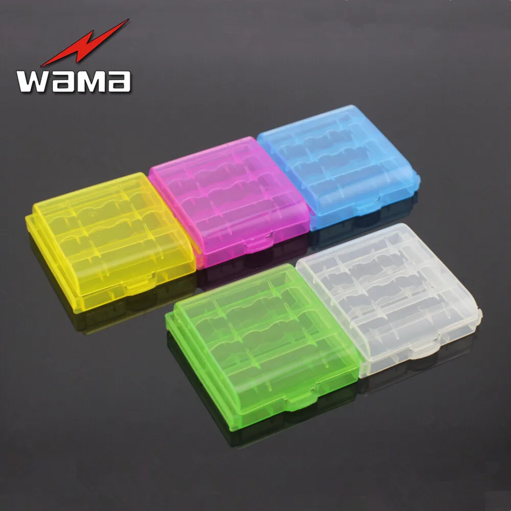 

Wama Battery Storage Boxes for AA/AAA/14500 Coloful PP Material Protect Case for Alkaline Lithium Cells Container with Hook