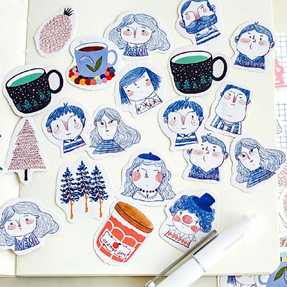 

45Pcs/lot Cute Daily Life Sticker Pack Kawaii Stationery DIY Scrapbooking Notebook Self Adhesive Sticker School Office Supplies