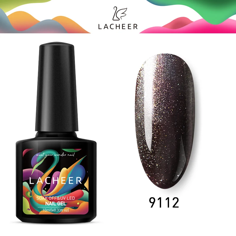 9112 Lacheer УФ-гель для ногтей, впитывающий Гибридный гвоздь, Полупостоянный светодиодный лак, сделай сам, дизайн ногтей, блестящий УФ-гель, эмаль - Цвет: 9112