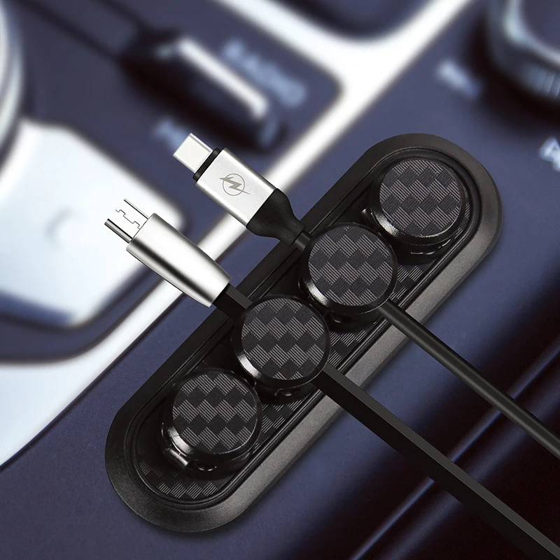Магнитный органайзер для кабелей из углеродного волокна USB устройство намотки
