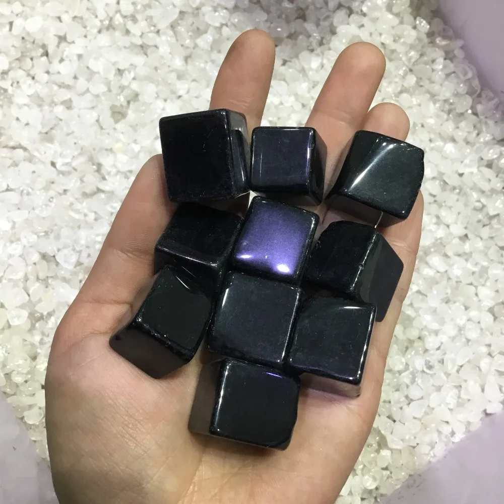 10 шт. натуральный черный обсидиан тонущий камень полированный минеральный