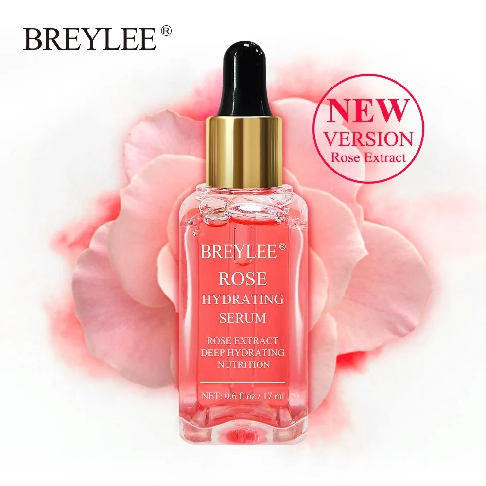 

BREYLEE Rose nourishing serum face skin care deep hydrating anti-aging wrinkle whitening soothing 100% natural ingredient beauty