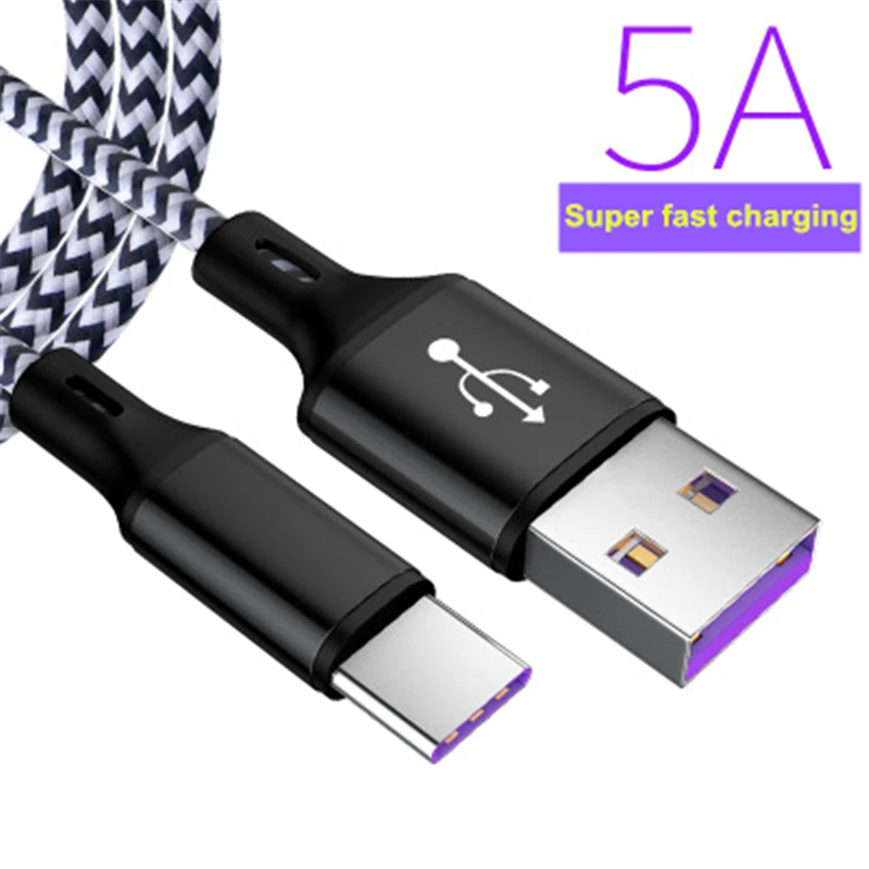 Оригинальный суперзарядный кабель 3 1 Type C для Huawei P30 P20 Pro lite Mate20 10 P10 Plus USB