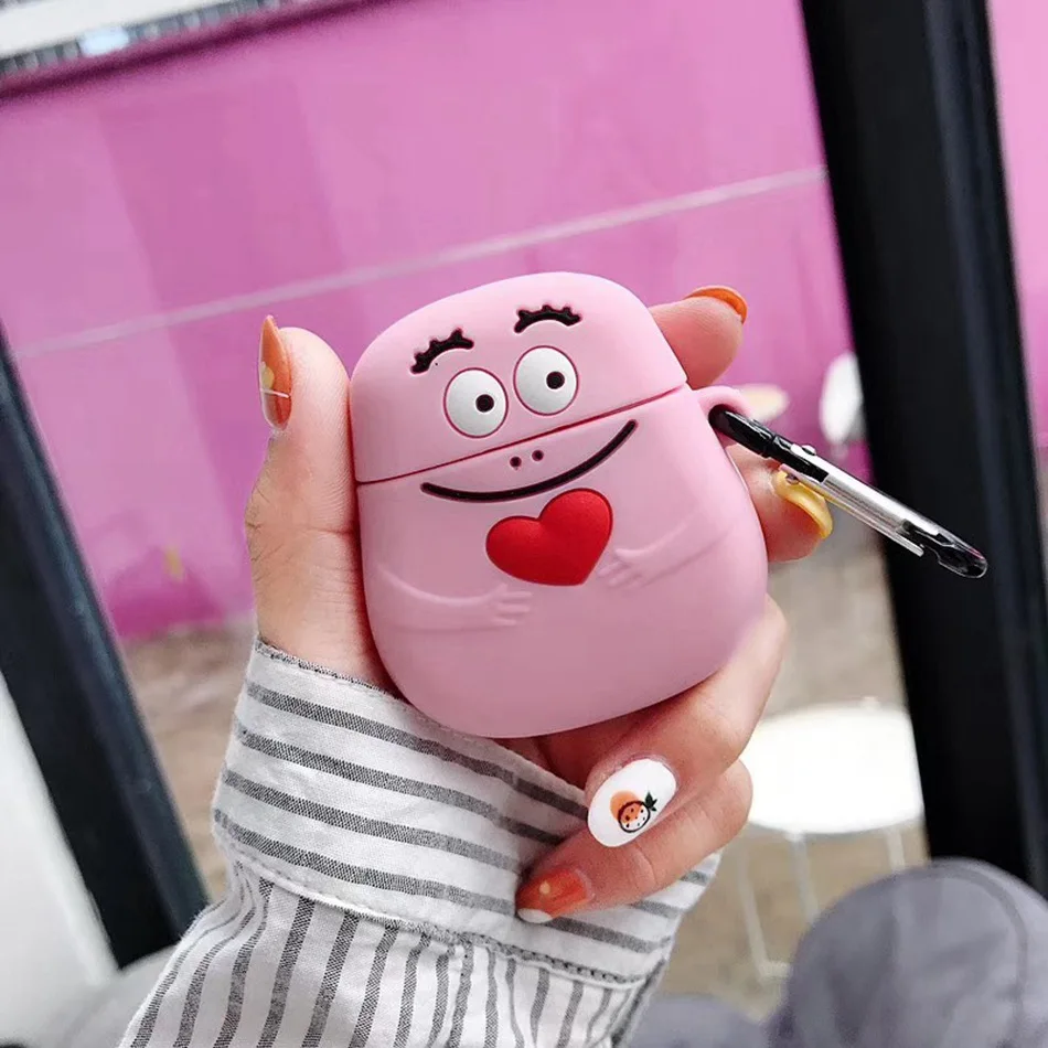 246 3D силиконовый чехол для наушников для AirPods 2, чехол с милым мультяшным изображением звезды капитана, чехол для Apple Air pods, чехол для наушников с кольцом на палец - Цвет: 246