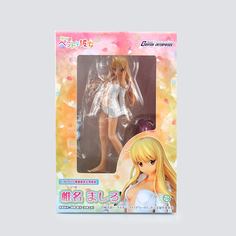 Аниме Sakura sou no Pet na Kanojo Mashiro Shiina 1/8 Сексуальная ПВХ фигурка Коллекционная модель игрушки куклы 20 см ACAF024 - Цвет: With Retail Box