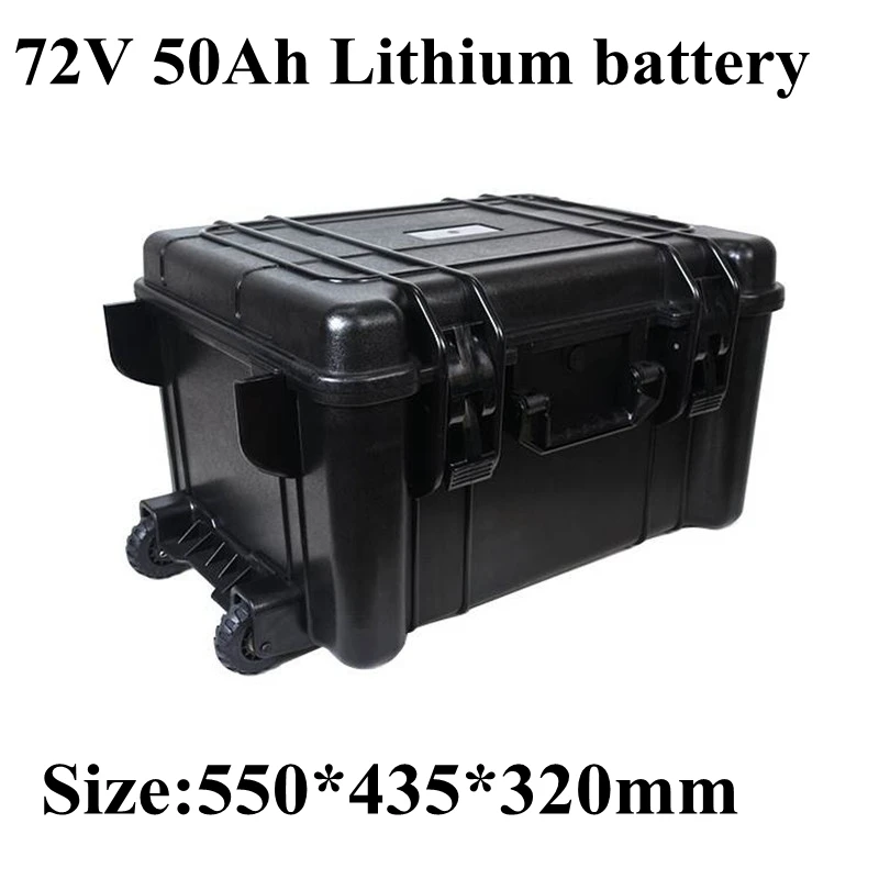 Drawbar корпус 72v 50Ah литий ионный аккумулятор водонепроницаемый для мобильного