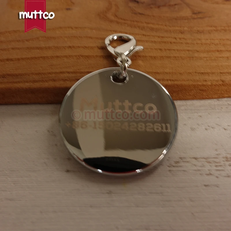 Именные Жетоны для собак Круглый идентификатор с лазерной надписью цинковый