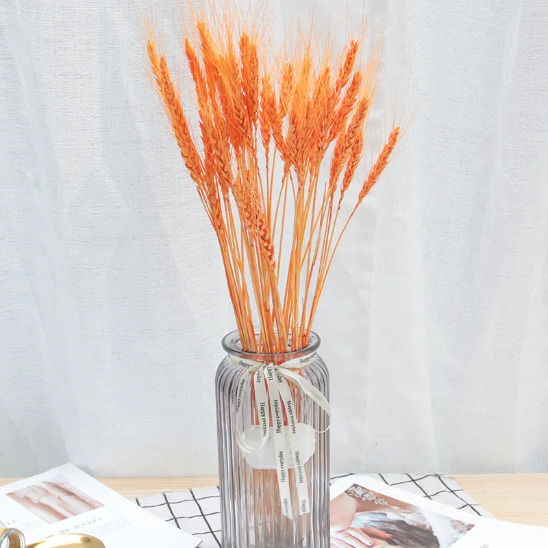 25Pcs/lot Real Wheat Ear Flower Natural Dried Flowers for Wedding Party Decoration DIY Craft Scrapbook Home Decor Bouquet | Дом и сад