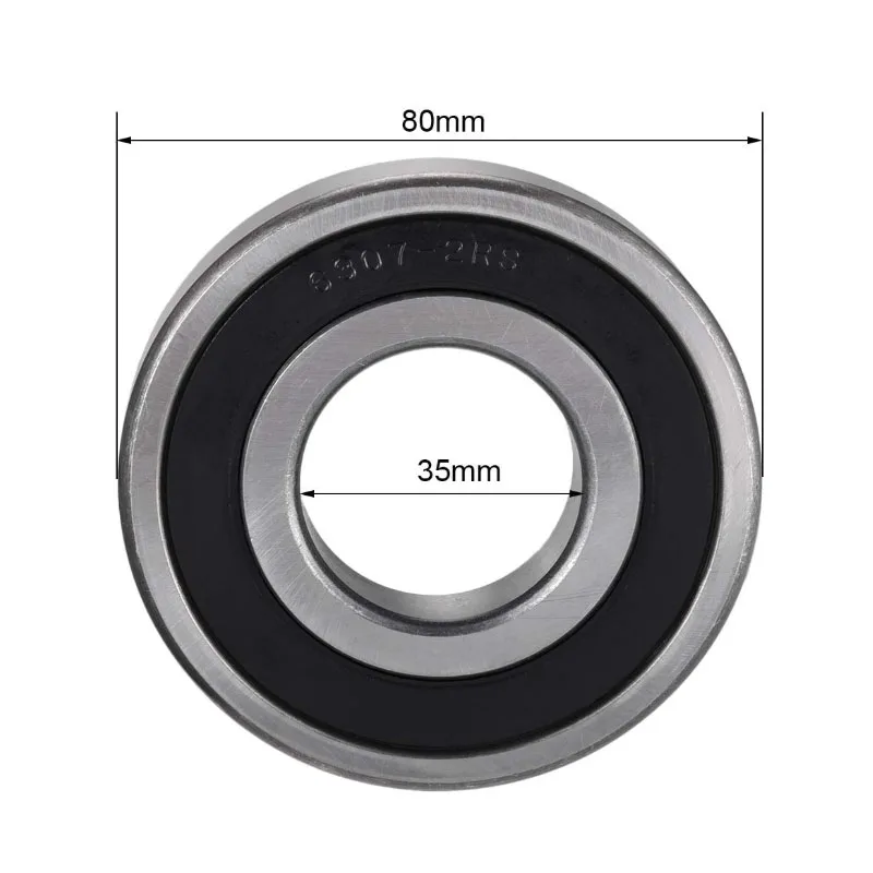 6307RS Deep Groove Ball Bearing Double Sealed 35mm x 80mm 21mm Steel Bearings (Pack of 1) | Обустройство дома