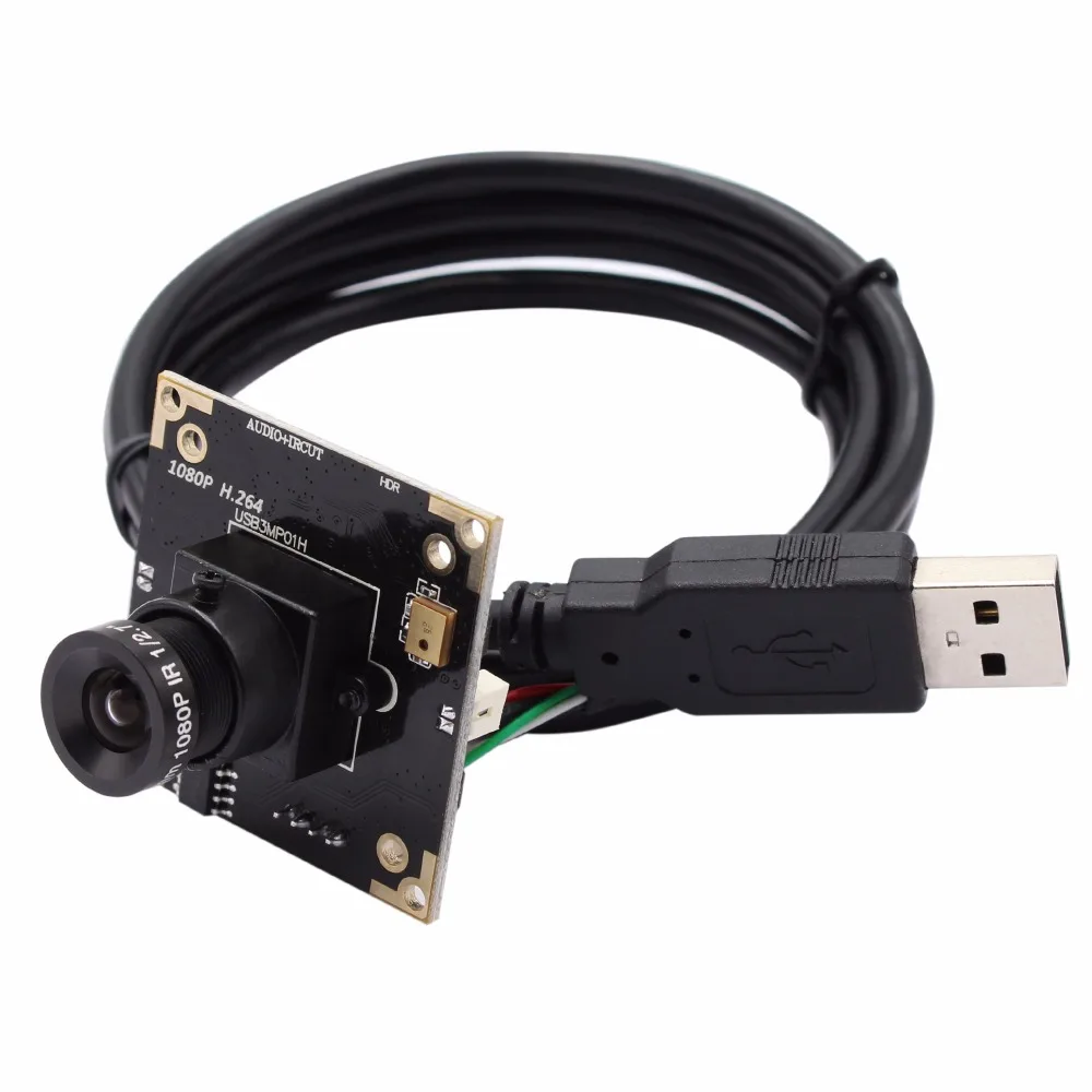 Плата модуля камеры WDR USB 1080P H.264 MJPEG UVC Windows Linux Android Mac Plug Play без драйвера с