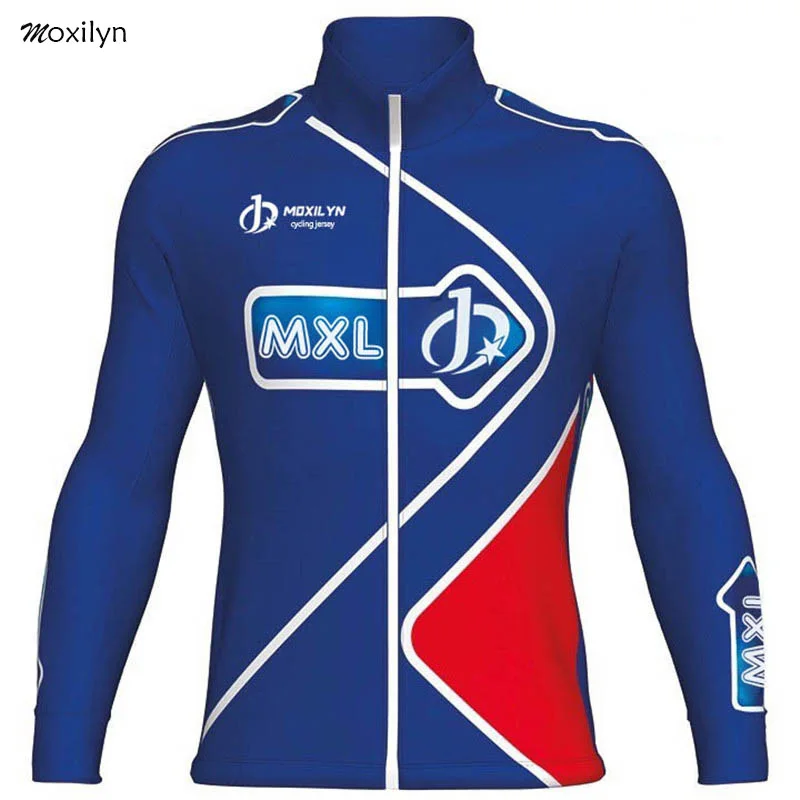 without-fleece-blue- Мужские майки для велоспорта, Топ с длинным рукавом, 9D штаны с подкладкой, брюки, ветронепроницаемые, дышащие, впитывающие пот, быстросохнущие, теплый флис - Цвет: without-fleece-blue-