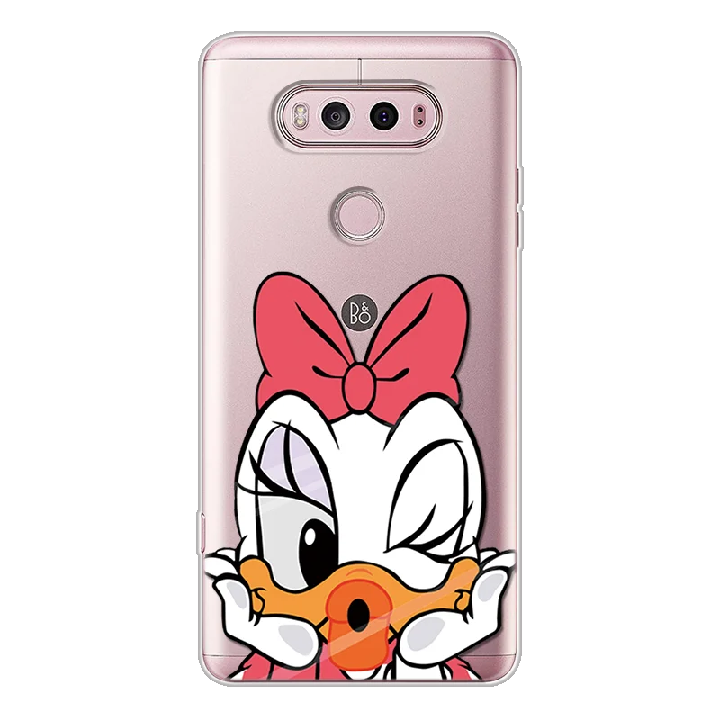 daisi С милым мультипликационным принтом для LG G4 G5 G6 Q6 K4 K5 K8 K10 V20 V30 X Мощность 2 G8 чехол thinq силиконовый ультра прозрачный мягкий силиконовый чехол из ТПУ с отделениями для карт Coque - Цвет: daisi