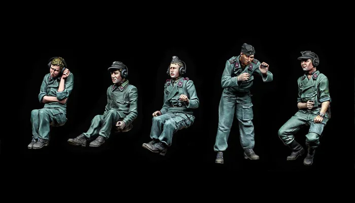 1/35 нецветная бронированная пантера crew 10 человек игрушка Смола модель