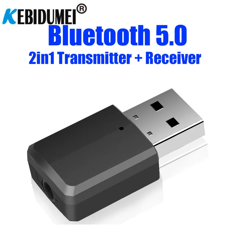 2 в 1 автомобильный комплект Bluetooth V5.0 приемник передатчика 3 5 мм AUX USB беспроводной