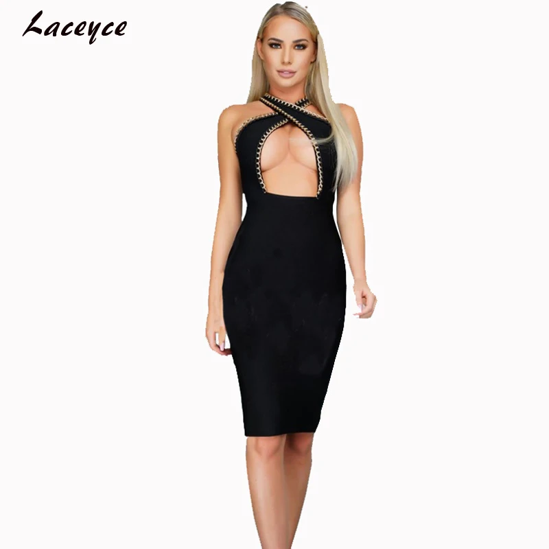 Laceyce 2018 Новый Для женщин летнее платье нательный крест Выдалбливают белый