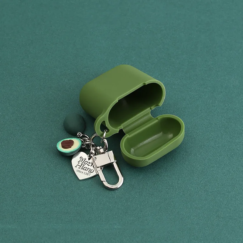Силиконовый чехол Avocado для Apple Airpods, аксессуары для беспроводных наушников с Bluetooth, Защитные чехлы для наушников