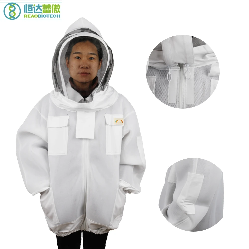 

Beekeeper's Protective Suit Beekeeping Jacket Apiculture Bee Coat Transparent Etamine Costume for Beekeeper HDBC-003