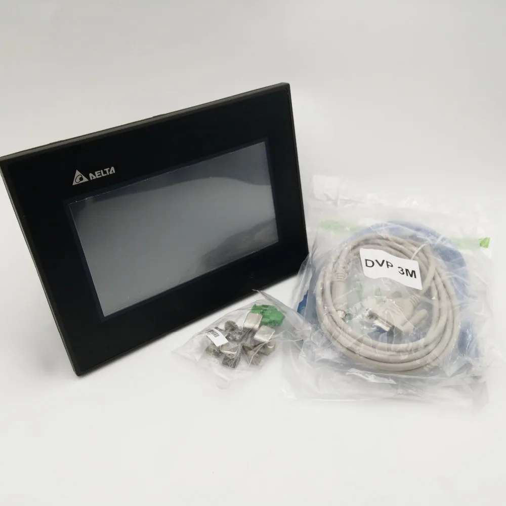 7 дюймов Delta HMI &quotПЛК панель сенсорный скрин DOP B07PS415 800x480 с USB программным кабелем
