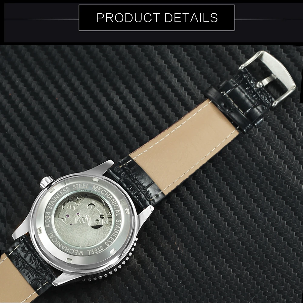 FORSINING Лидирующий бренд Роскошные мужские часы ретро Авто турбийон механические с