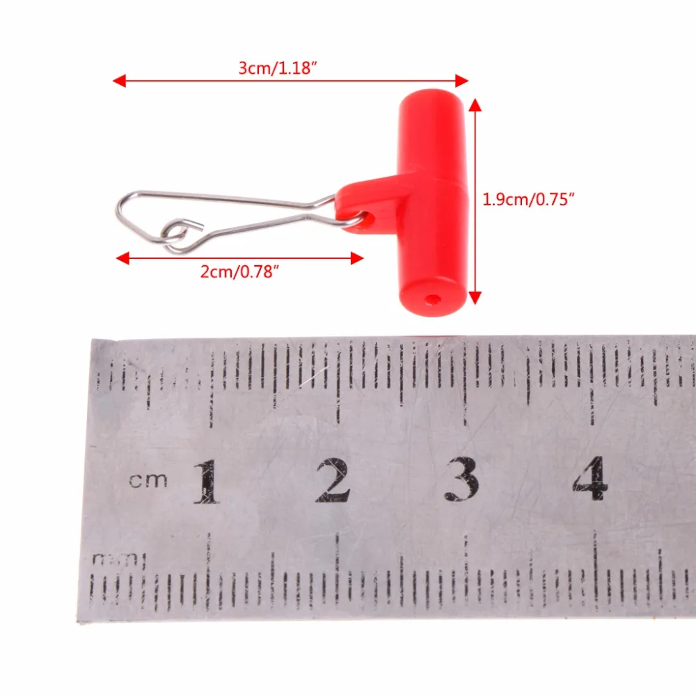 

10Pcs Fishing Sinker Slip Clips Plastic Head Swivel With Hook Snap Slide Swivels