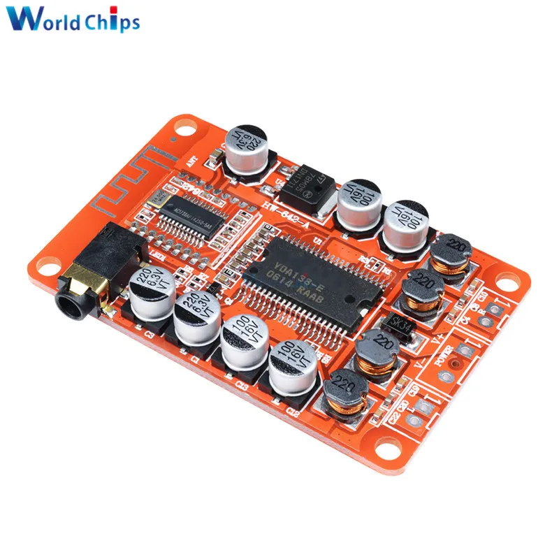 Цифровой аудио усилитель diymore YDA138 плата модуля DC 12 В 2 А Bluetooth класс D 2*15 Вт стерео