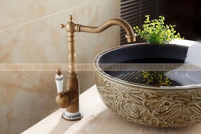 Смеситель для раковины античный смеситель для раковины Grifo Lavabo с одной ручкой и одним отверстием кран для ванной комнаты латунный кран горячей и холодной воды 9210F