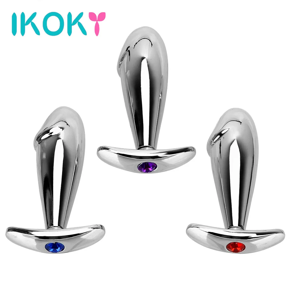 IKOKY Metal Anal Plug Adult Erotic Toys Massage Butt Dildo Sex For Women Female Masturbation | Красота и здоровье