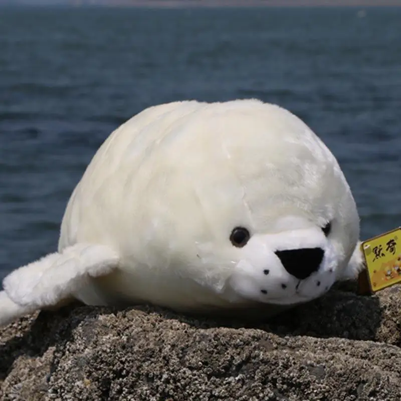 

free shipping white seal plush toy,soft pillow , high quality goods,Christmas gift h20
