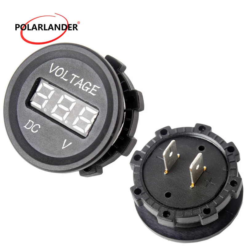 Цифровой автомобильный вольтметр Led дисплей в режиме реального времени 12-24 В