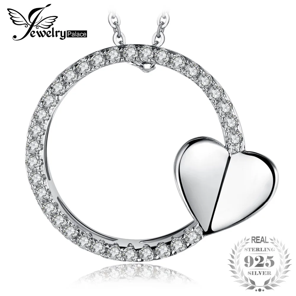JewelryPalace Forever Love 0.3ct кубического циркония кулон сердце 100% 925 пробы silve модные
