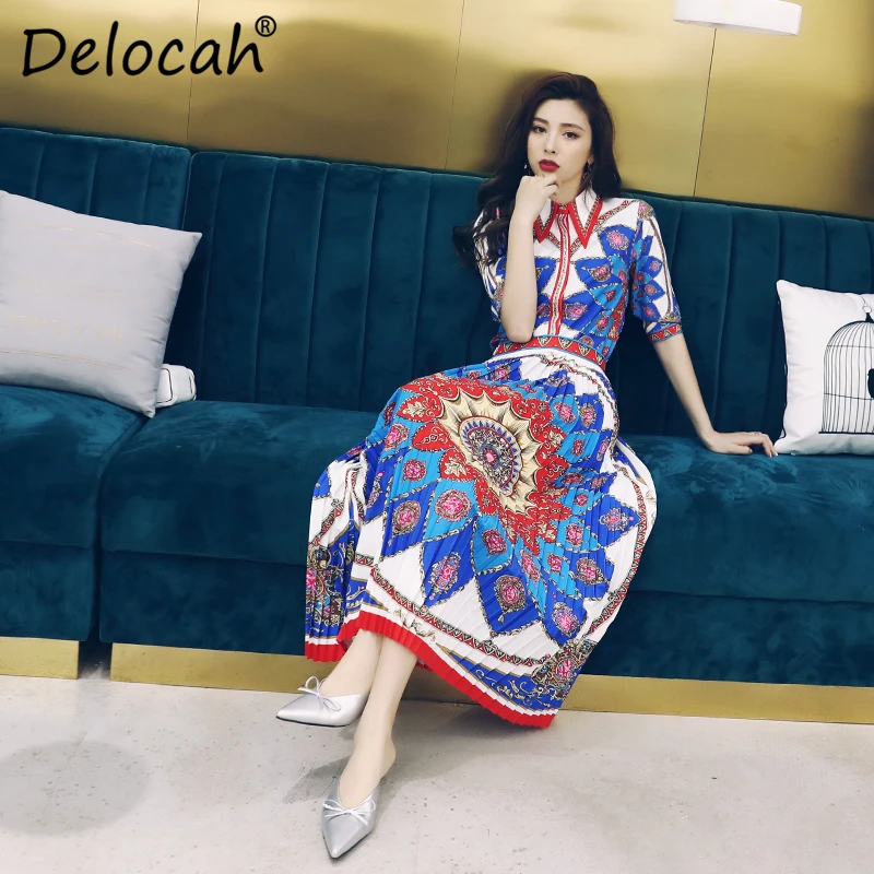 Delocah женский весенне летний комплект модной дизайнерской одежды с коротким