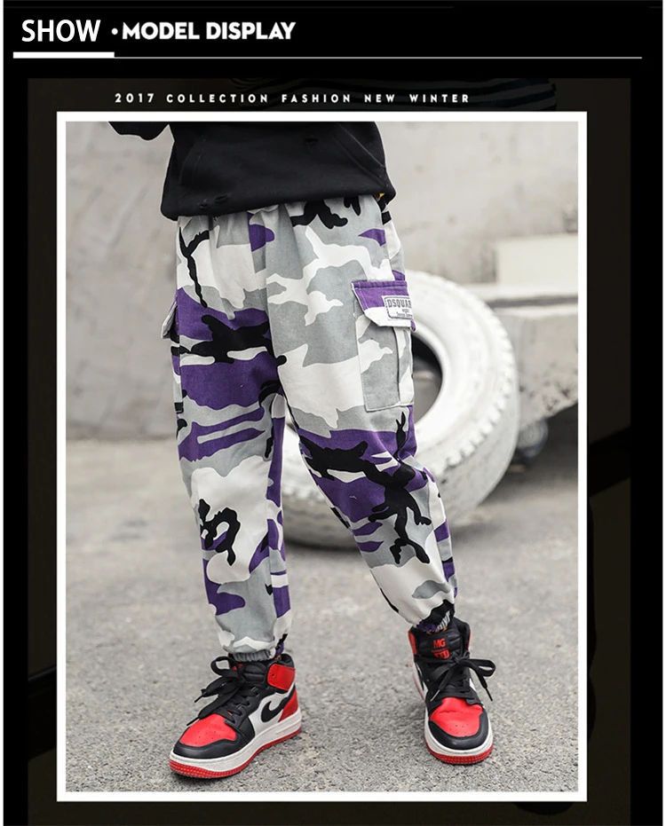 Spring Boys Girls Cotton Sport Long for baby Boys Girls camouflage trousers kids child casual pants army camo for 3-14T
