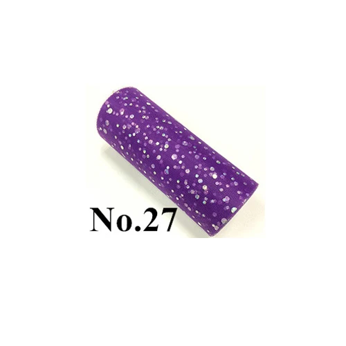 Color 27 as photo Блестящий рулон тюля с блестками 25 ярд 15 см катушка ткань пачка Свадебная отделка органзы лазер DIY ремесло день рождения поставки - Цвет: Color 27 as photo