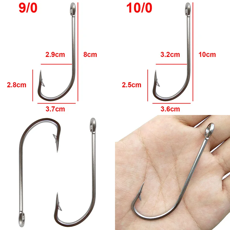 50 шт. рыболовные крючки из нержавеющей стали|stainless steel fishing hooks|long shank hooksfishing hook |