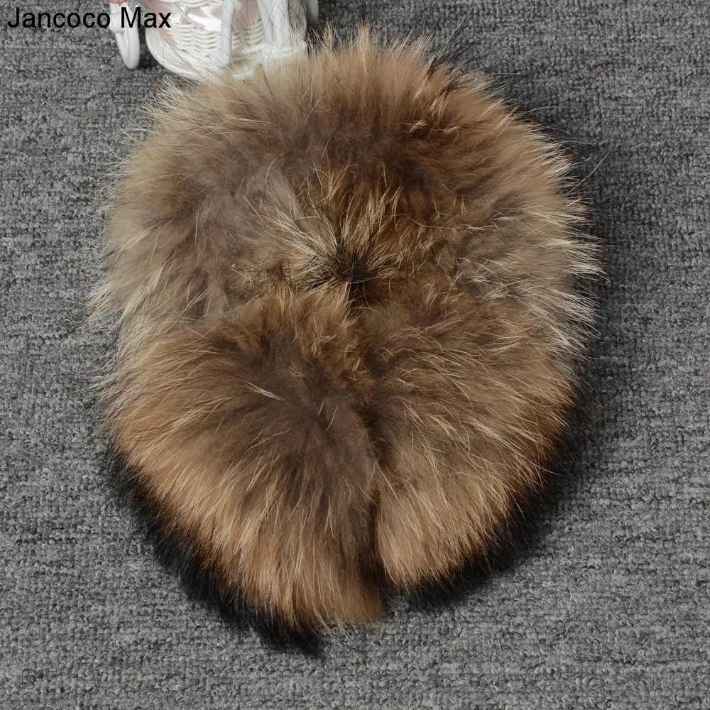 Jancoco Max+ натуральным лисьим мехом Наушники для защиты от холода, шарф, зимний теплый Одежда высшего качества шапки-ушанки Для женщин S7136