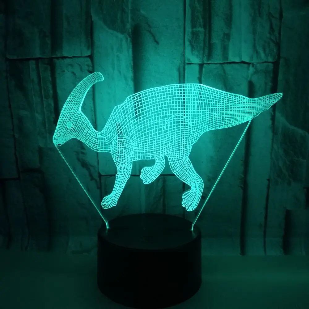 GAOPIN 3D usb-портами и светодиодным индикатором динозавр многоцветная Лампа для