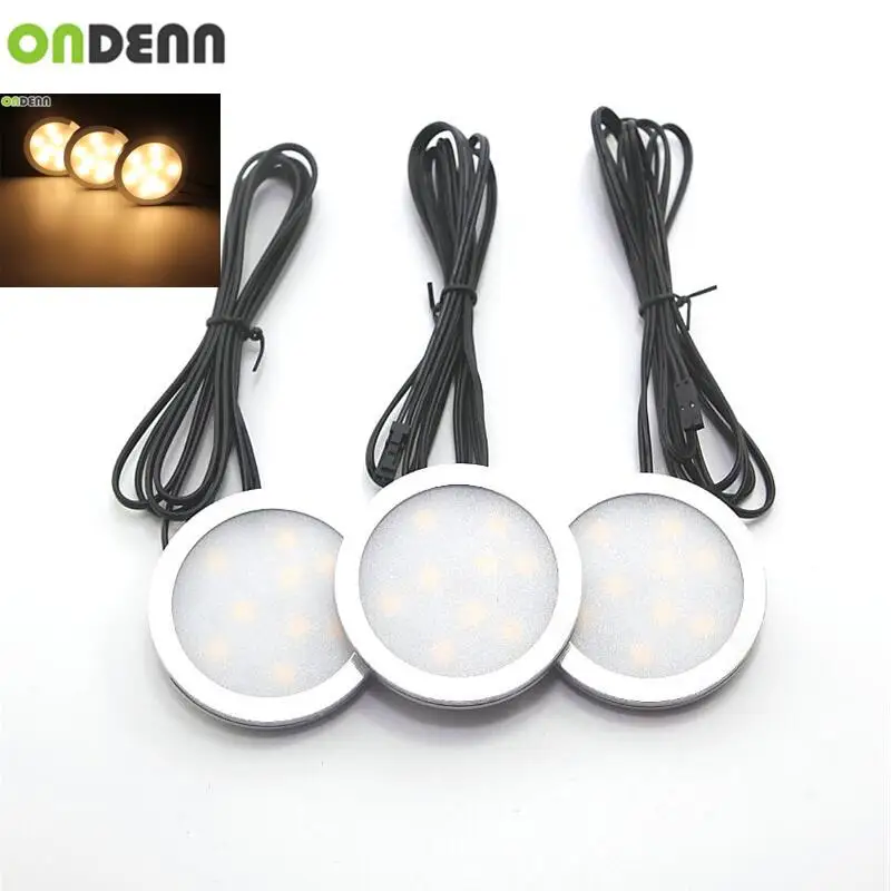 Беспроводной LED светильник для шкафа 3X2W с РЧ регулируемой яркостью и адаптером